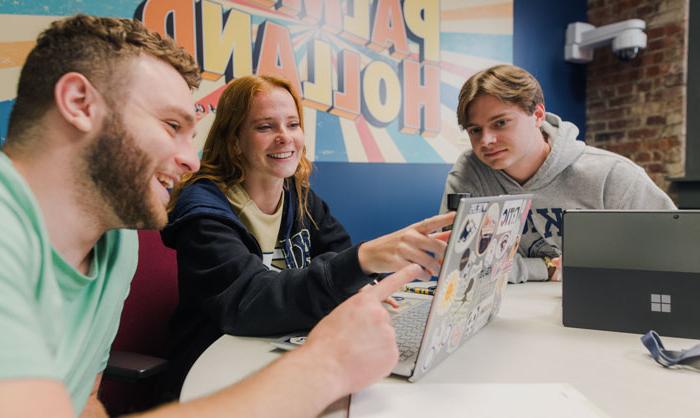 Students working in a computer related class at The University of Akron